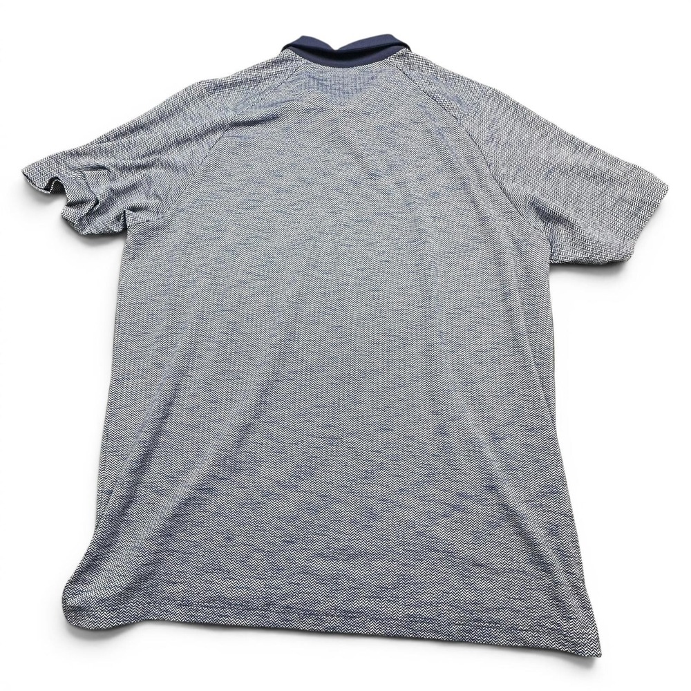 Callaway Polo Shirt Mens‎ 3XL Blue Herringbone Short Sleeve Golf Performance Top - Picture 3 of 5